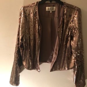 BB Dakota Bronze Sequin Blazer